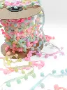 Tira Pom Pom Multicolor - Colores Pasteles