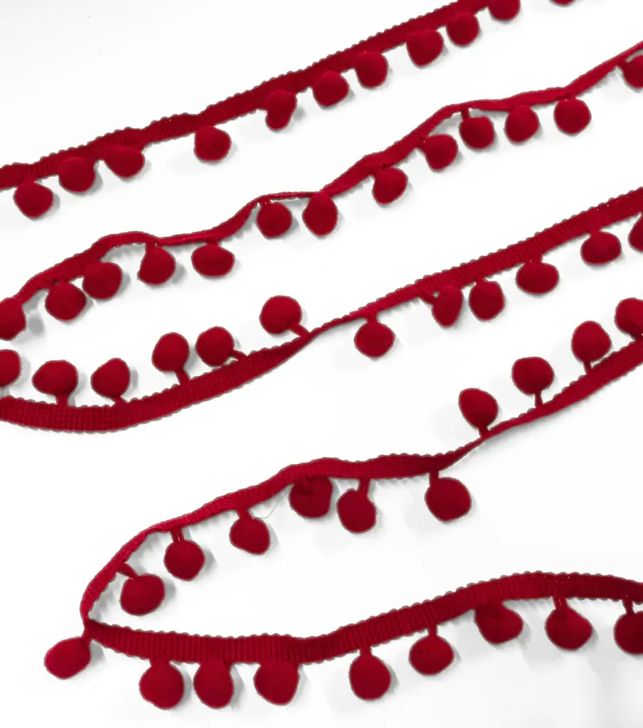 Tira Pom Pom - Rojo