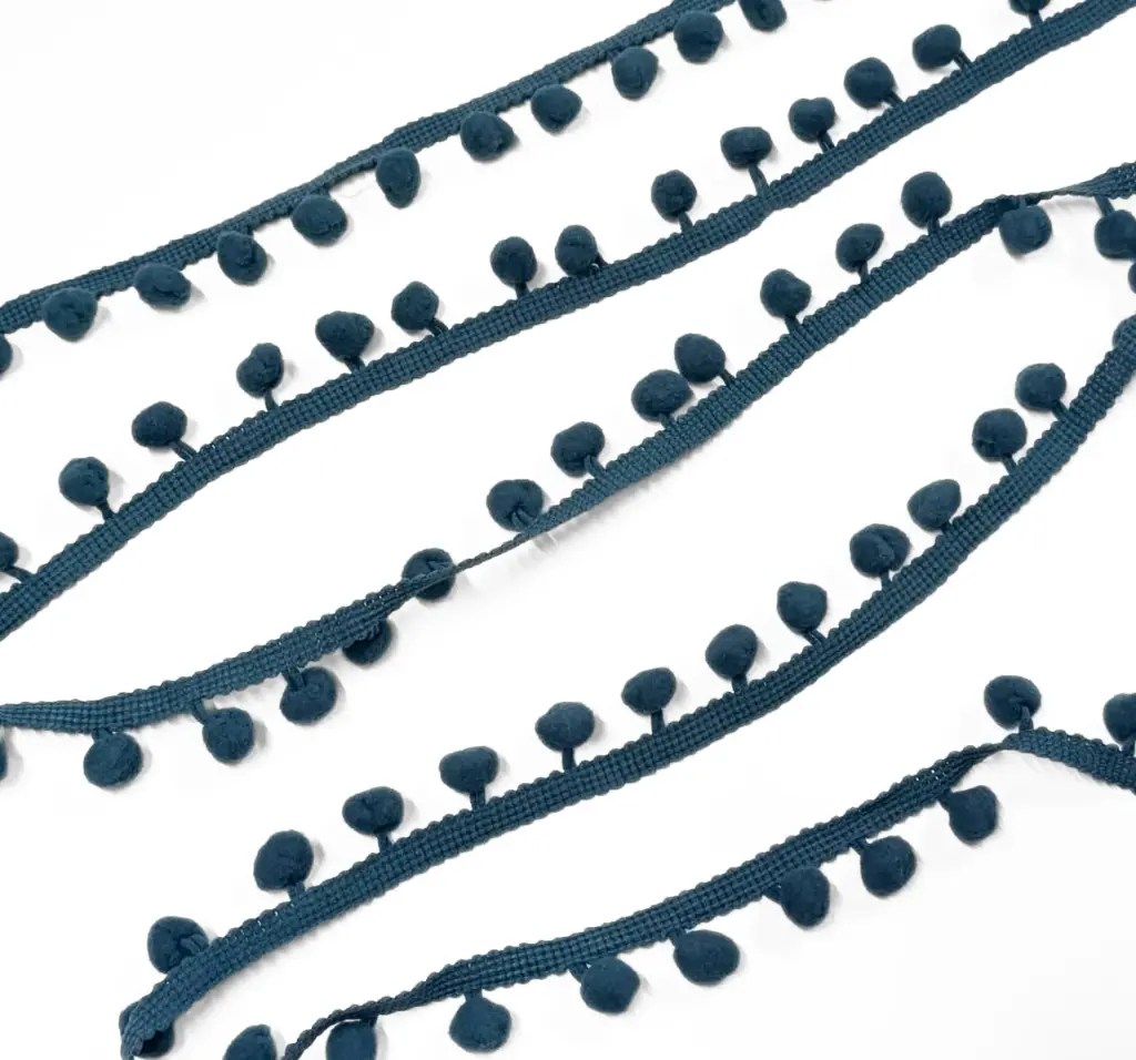 Tira Pom Pom - Azul Cobalto