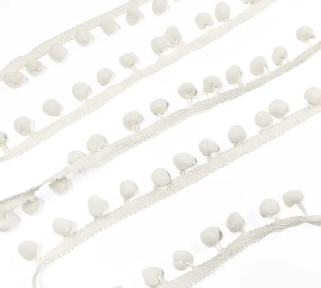 Tira Pom Pom - Blanco