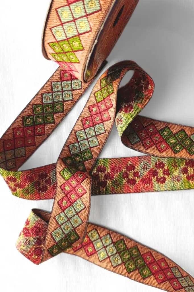 MH - Listón Hindú - Rombos Durazno