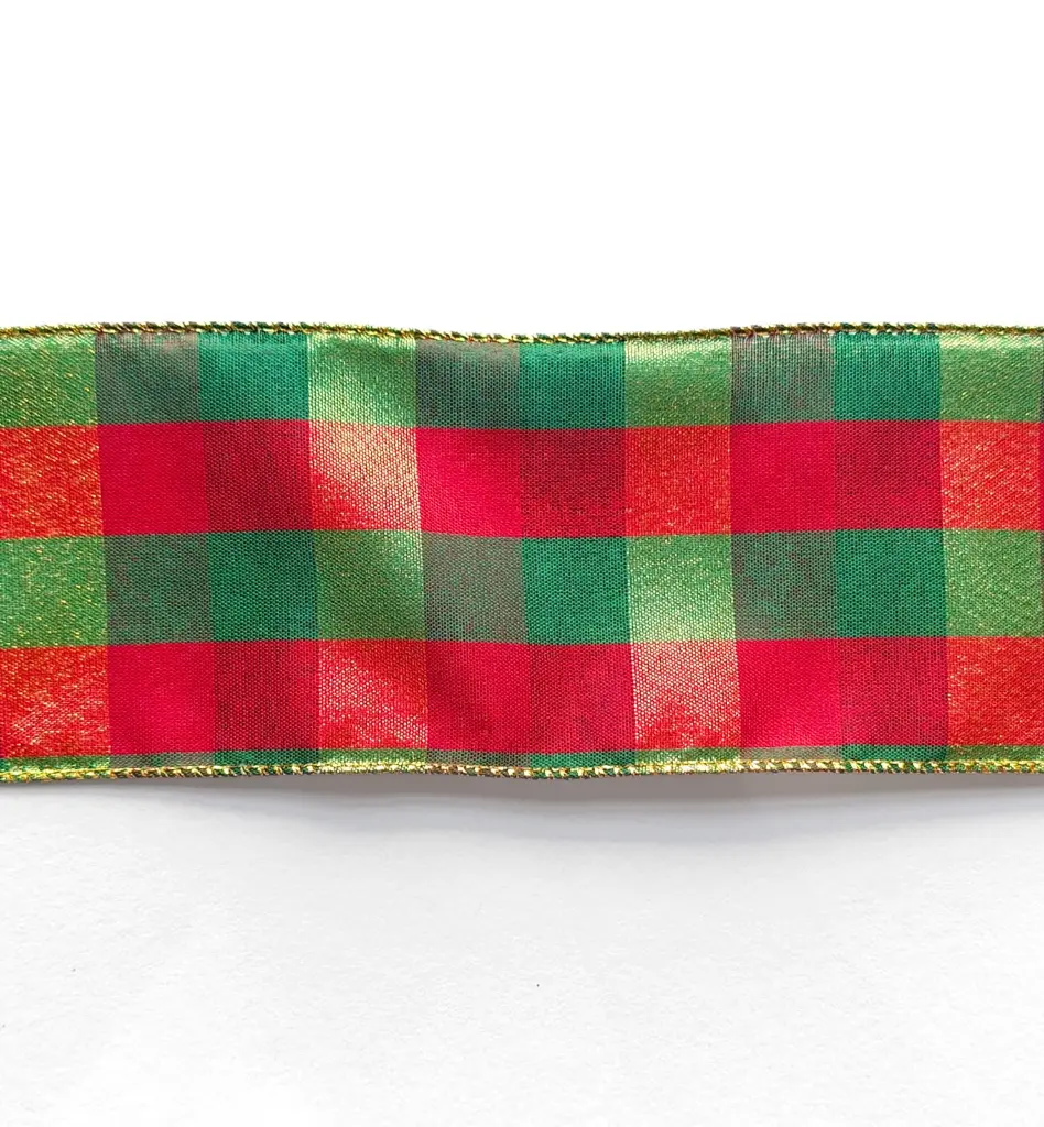 Listón Navideño - Christmas Check 4"