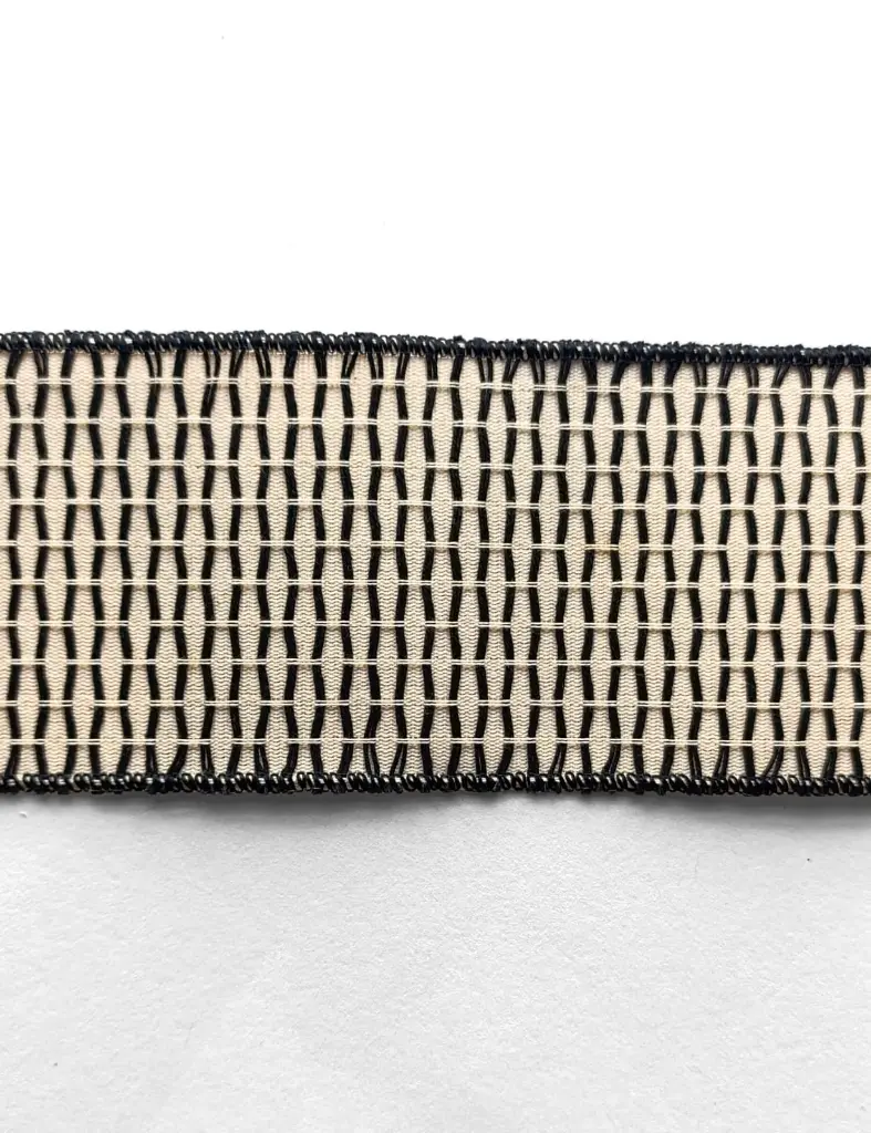 Listón Navideño - Black Lattice 4"