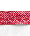 Listón Navideño - Bordado Rojo 4"