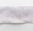 Listón Navideño - Glitter Blanco Tornasol 4"