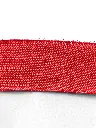 Listón Navideño - Líneas Beige & Rojo 4"