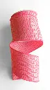 Listón Navideño - Líneas Beige & Rosa 4"