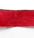 Listón Navideño - Rojo Lurex Oro 4"