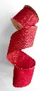 Listón Navideño - Rojo Lurex Oro 4"