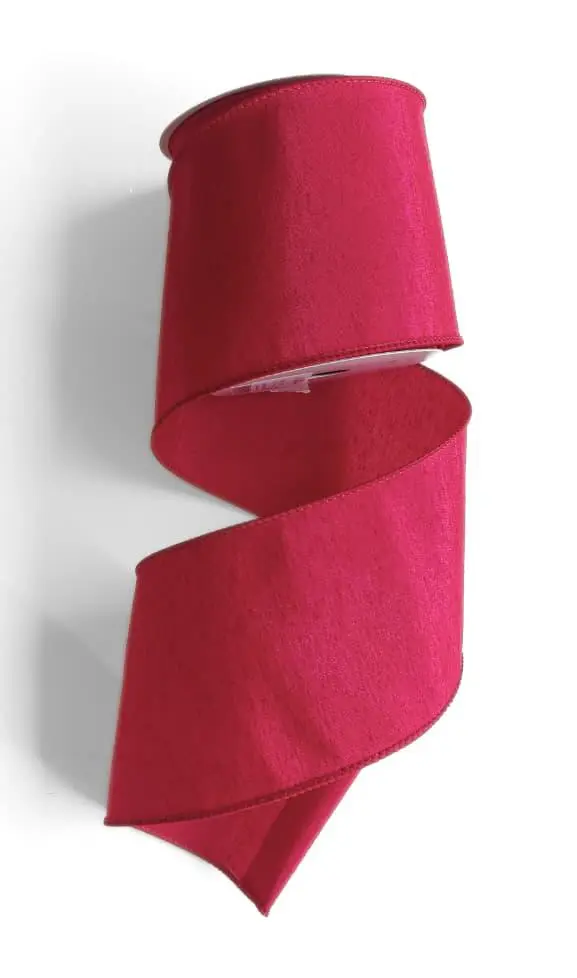 Listón Navideño - Rojo Matte 4"