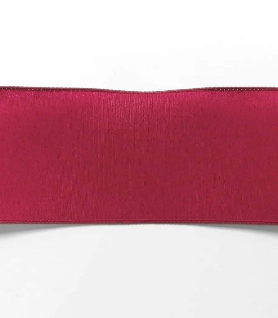 Listón Navideño - Rojo Matte 4"