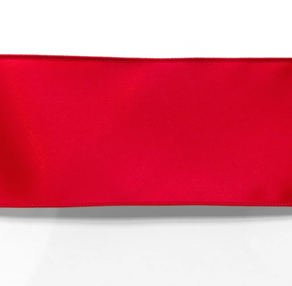 Listón Navideño - Satinado Rojo 4"