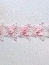 M - Tul Bordado - Mariposas Rosas