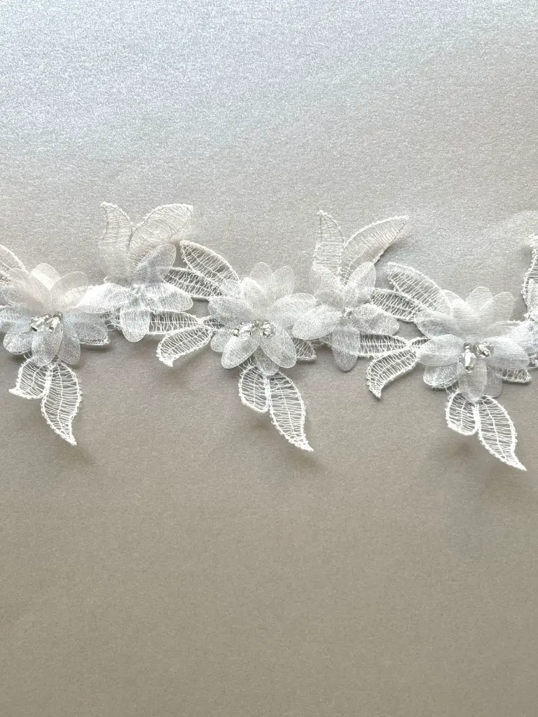 M - Guipur - Floral Blanco