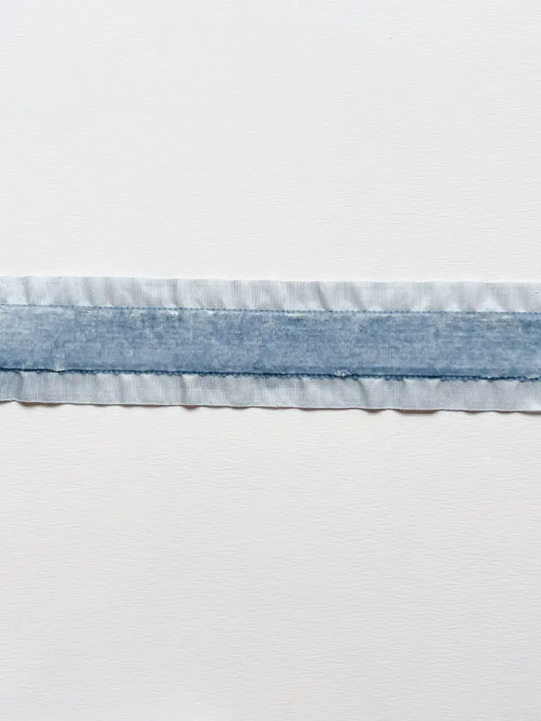 Listón Terciopelo Plisado Duquesa - Smoke Blue