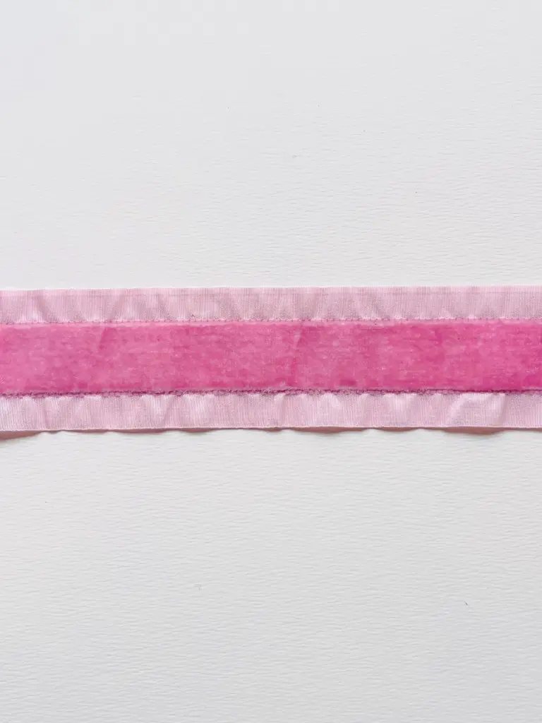 Listón Terciopelo Plisado Duquesa - Rosa