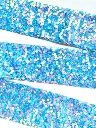 M - Listón Terciopelo Lentejuela 7.5 cm (3") - Azul Maya