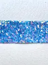 M - Listón Terciopelo Lentejuela 7.5 cm (3") - Celeste