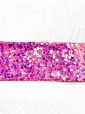 M - Listón Terciopelo Lentejuela 7.5 cm (3") - Hot Pink