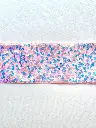 M - Listón Terciopelo Lentejuela 7.5 cm (3") - Rosa Pastel