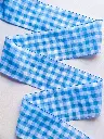 Listón de Cuadros Tipo Picnic de 10 cm – Celeste