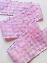 Listón de Cuadros Tipo Picnic de 10 cm – Rosa Pastel