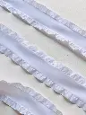 Listón Coquette Plisado Ondulado - Blanco