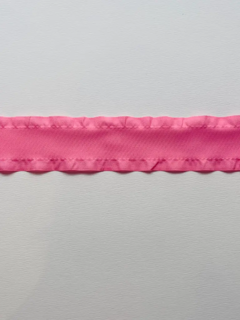 Listón Coquette Plisado Ondulado - Hot Pink