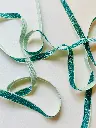 Listón de Terciopelo Escarchado - Aqua 3/8"