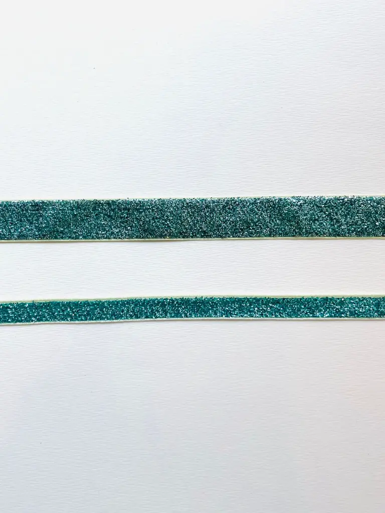 Listón de Terciopelo Escarchado - Aqua