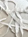 Listón de Terciopelo Escarchado - Blanco 7/8" 3/8"