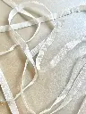 Listón de Terciopelo Escarchado - Blanco 3/8"