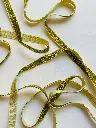 Listón de Terciopelo Escarchado - Dorado 3/8"