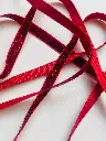 Listón de Terciopelo Escarchado - Rojo