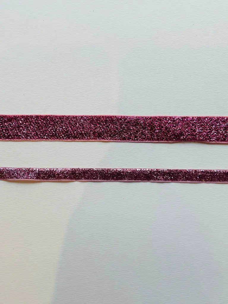 Listón de Terciopelo Escarchado - Rosa