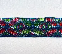 MH - Tira Hindu Bordada 5 cm Azul Marino