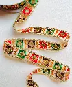 MH - Tira Hindu Bordada 3 cm Durazno