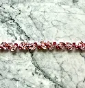 galon guipur pedreria rosa