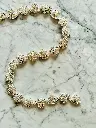 Galón de Strass Ondulado con Flores de Cristal (Medio Metro)