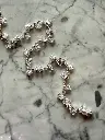 Tira de Pedrería Fina de Cristal Baguete con Caída - Cristal/Plata