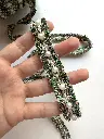 Pasamanería Entramada Tweed Chanel con Perlas Verde Multicolor.webp