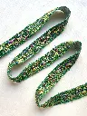 Pasamanería Estilo Tweed Verde Esmeralda Multicolor y Dorado1.webp