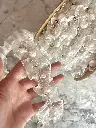 Organza Plisada con Perlas y Cristales Blanco : Marfil.webp