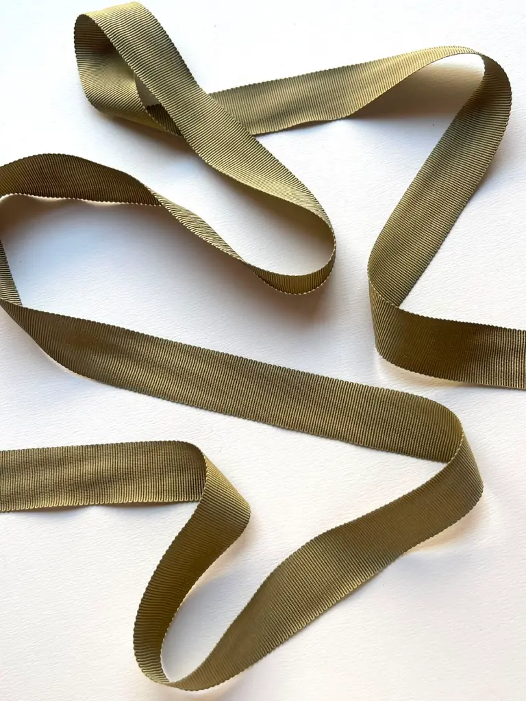 Listón Rayon - 2.5 cm - Verde Olivo