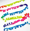Tira Pom Pom Multicolor - Colores Neón