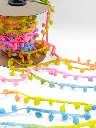 Tira Pom Pom Multicolor