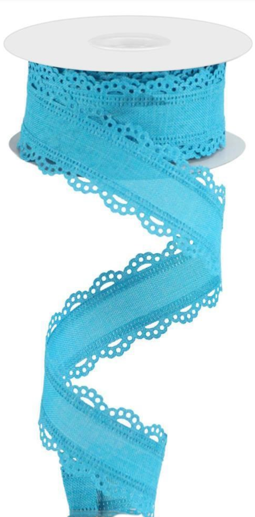 Listón de Encaje Scalloped - Turquesa