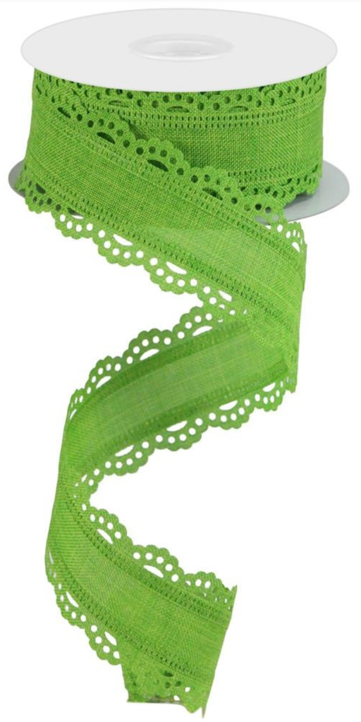Listón de Encaje Scalloped - Verde