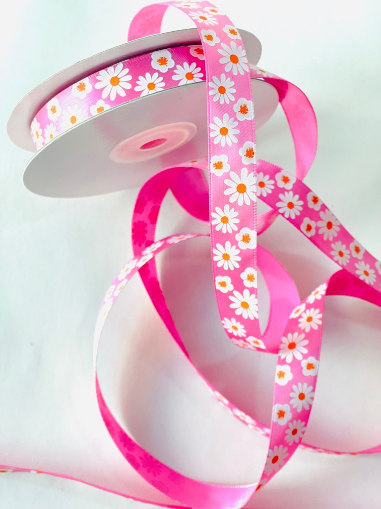 Satín Estampado - Flores Blancas