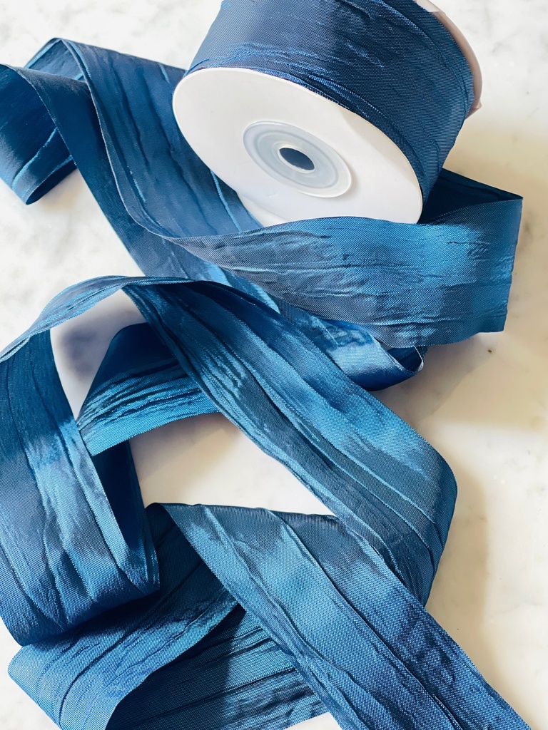 Satino Crush - Azul Cobalto